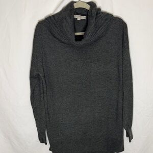 LOFT Charcoal Cowl Neck Sweater